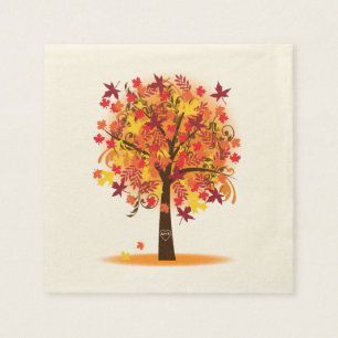 Servilleta De Papel Fall Bridal Shower Ecru Cocktail Napkin