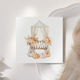 Servilleta De Papel Fall Floral Pumpkin Baby Shower