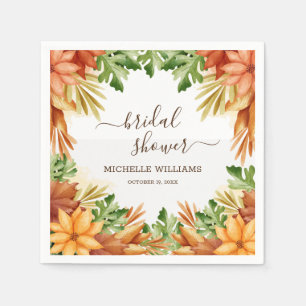 Servilleta De Papel Fall Foliage Bridal Shower Coctail