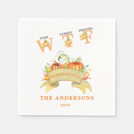 Servilleta De Papel Fall Funny WTF Pumpkins Festín de Acción de Gracia