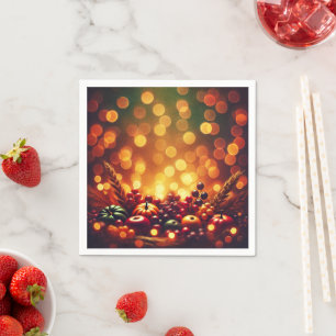 Servilleta De Papel Fall Harvest Festival Fruit Bokeh Effect Decoupage
