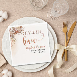 Servilleta De Papel Fall in Love Cute Fall Bridal Shower