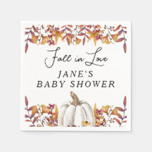 Fall in Love White Pumpkin Baby Shower