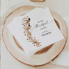 Servilleta De Papel Fall Leaves Thanksgiving Dinner Paper Napkin