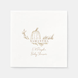 Servilleta De Papel Fall Li Pumpkin Baby Shower