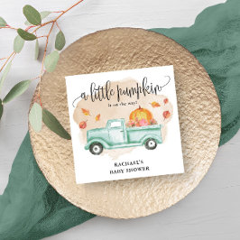 Servilleta De Papel Fall Little Pumpkin Farm Truck Baby Shower