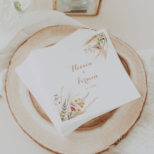 Servilleta De Papel Fall Meadow Wild Floral Boda