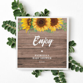 Servilleta De Papel Fall Sunflower | Papel Baby Shower