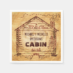 Servilleta De Papel Falsa madera personalizada cabaña de madera
