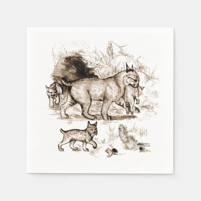 Servilleta De Papel Familia Bobcat (Anverso)