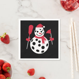 Servilleta De Papel Familia de muñeco de nieve con sombrero de Santa N