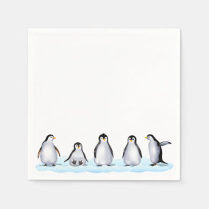 Servilleta De Papel Familia del pingüino