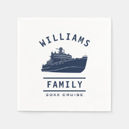 Servilleta De Papel Familia divertida Reunión vacaciones verano barco