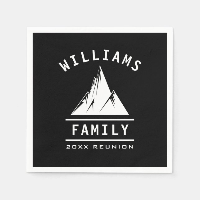 Servilleta De Papel Familia divertida Reunión Verano Vacaciones Campin (Anverso)