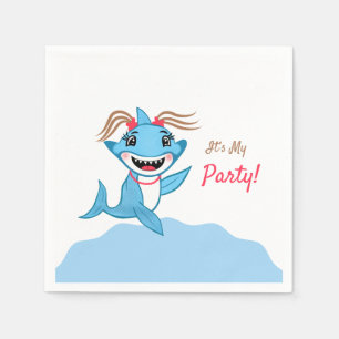 Servilleta De Papel Familia Feliz de Tiburones Nivel Dos
