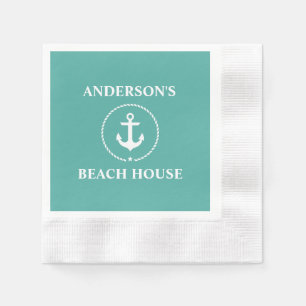 Servilleta De Papel Familia Náutica Nombre Beach House Cóctel