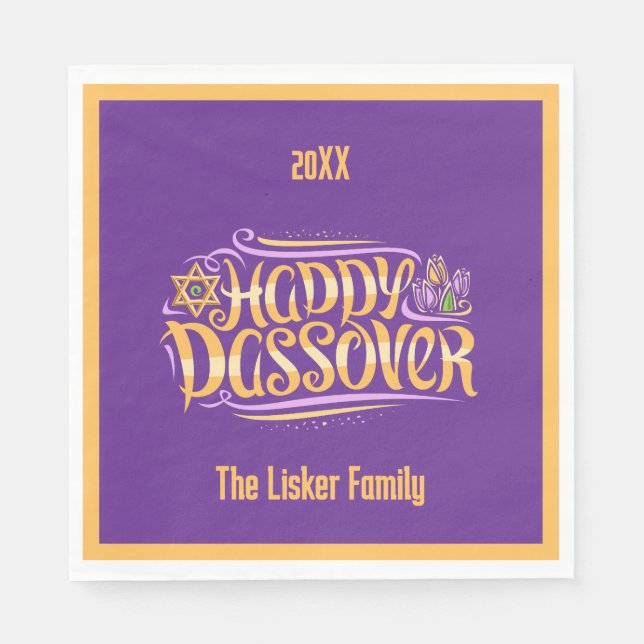 Servilleta De Papel Familia Passover (Anverso)