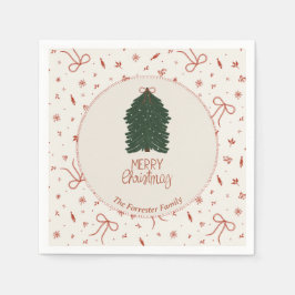 Servilleta De Papel Familia Personalizado de árbol de Navidad personal