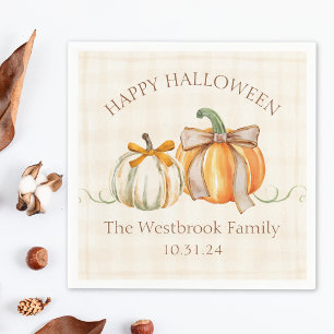 Servilleta De Papel Familia personalizado Nombre Fiesta Cute Calabaza 