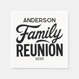 Servilleta De Papel Family Reunion Modern Minimalist Logo Custom Name 