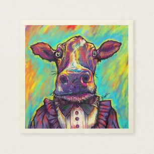 Servilleta De Papel Famosas servilletas de cóctel de vaca