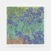 Famoso cuadro de lirios azules al óleo de Van Gogh