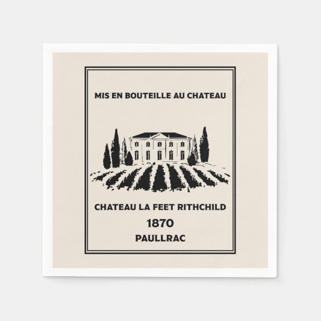 Servilleta De Papel Famoso cumpleaños francés (Anverso)