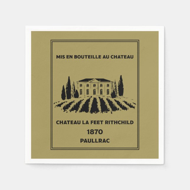 Servilleta De Papel Famoso cumpleaños francés (Anverso)