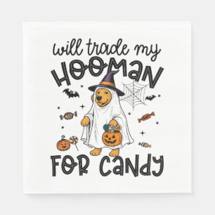 Servilleta De Papel Famoso perro dorado Halloween Fantasma