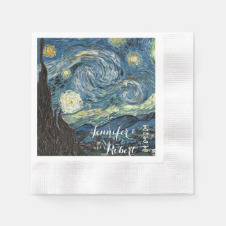 Servilleta De Papel Famous art reprint, Starry Night, by Van Gogh