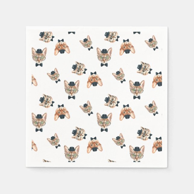 Servilleta De Papel Fancy Cats I (Anverso)