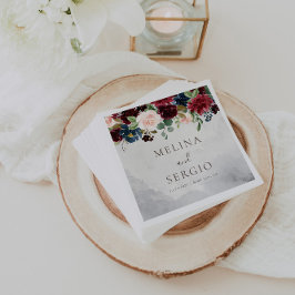 Servilleta De Papel Fancy Classic Rosas Peony Flowers Boda Napkins