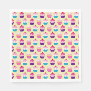 Servilleta De Papel Fancy Cupcakes Cumpleaños