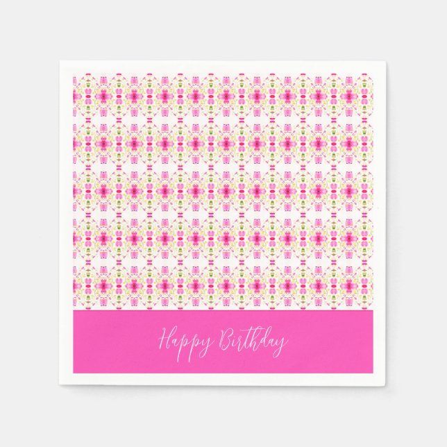 Servilleta De Papel Fancy Little Pink Floral Patterme (Anverso)