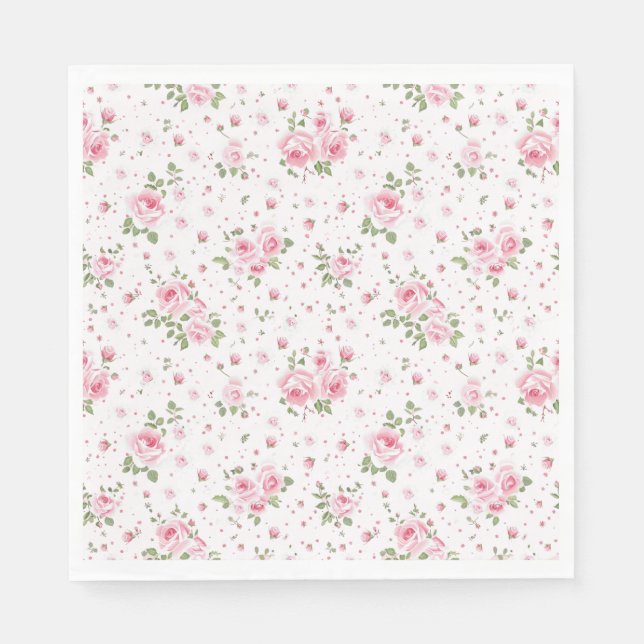 Servilleta De Papel Fancy Vintage Floral Napkins (Anverso)