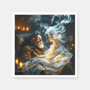 Servilleta De Papel Fantasía Aburrido Humo del Viejo