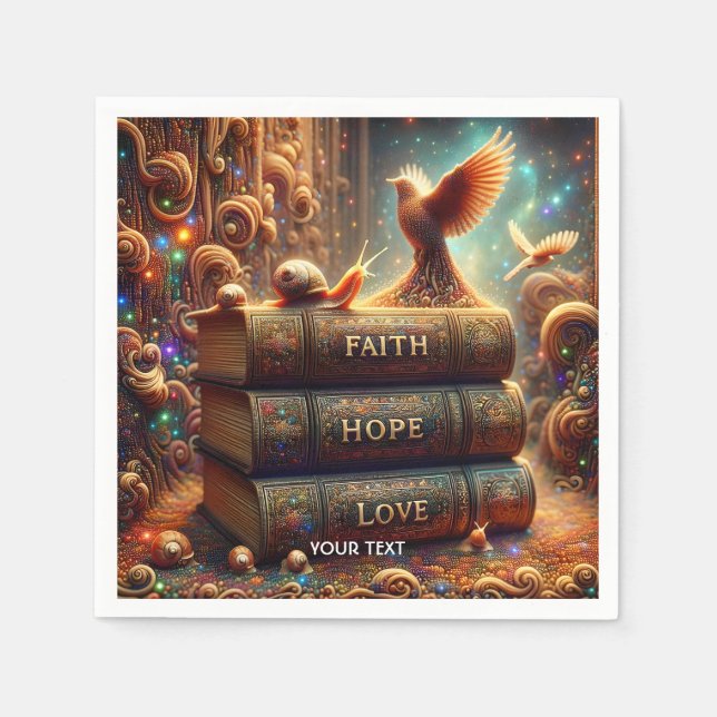 Servilleta De Papel Fantasía amor lindo esperanza (Anverso)