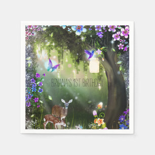 Servilleta De Papel Fantasía animales de bosque encantado fiesta