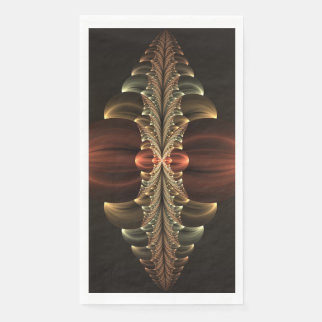 Servilleta De Papel Fantasía Construcción Brillante Resumen Arte Fract (Anverso)