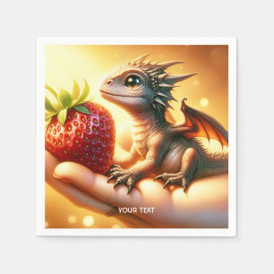Servilleta De Papel Fantasía Cuesta Bebé Dragon Strawberry
