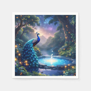 Servilleta De Papel Fantasía Cuesta Noche Peacock