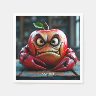 Servilleta De Papel Fantasía cuida el cangrejo de Apple enojado