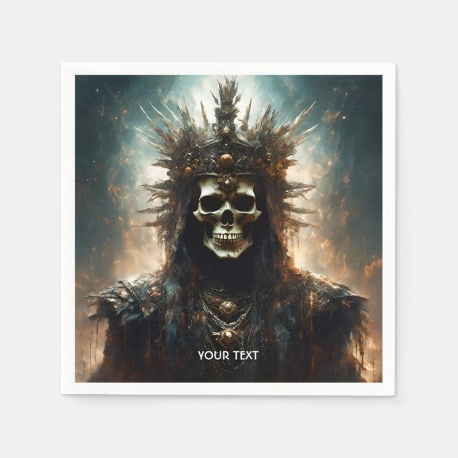 Servilleta De Papel Fantasía Cuidada Cabeza del Viejo Rey (Anverso)