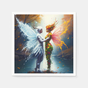 Servilleta De Papel Fantasía Cute Cae Espíritu de Invierno