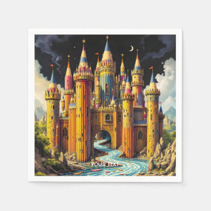 Servilleta De Papel Fantasía Cute Castle From Pencils