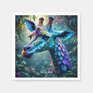 Servilleta De Papel Fantasía Cute Chameleon Como Giraffe