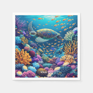 Servilleta De Papel Fantasía Cute Coral Reef Turca