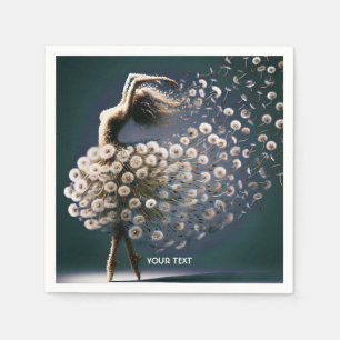 Servilleta De Papel Fantasía Cute Dancer Flores Voladoras