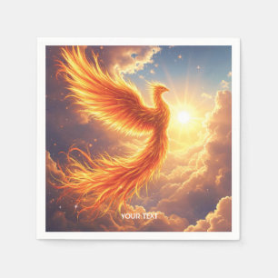 Servilleta De Papel Fantasía Cute Flaming Phoenix Rises