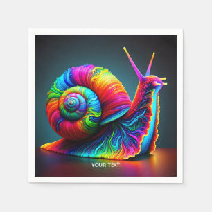 Servilleta De Papel Fantasía Cute Snail Muchos Colores